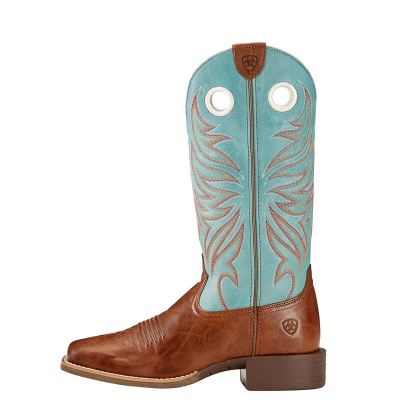 Ariat Western: Round Up Ryder Botas Western Mujer - Marrones / Verde (SVNTH0283)